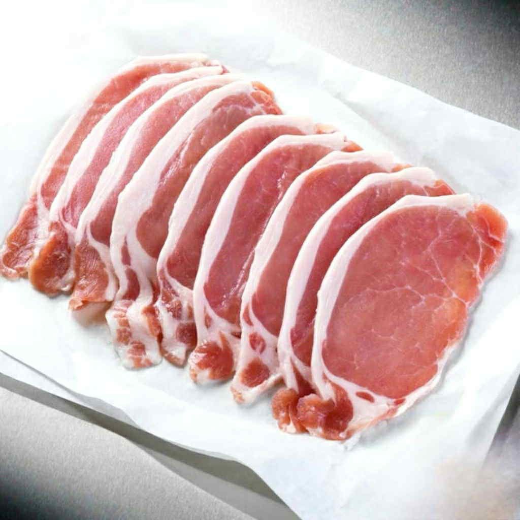 Premium English Lean Loin Bacon Slice (12-15 psc) 500g Pack – เบคอนส่วนสะโพก ลอยเบคอนสไลด์ 12-15ชิ้น ขนาด500กรัม.