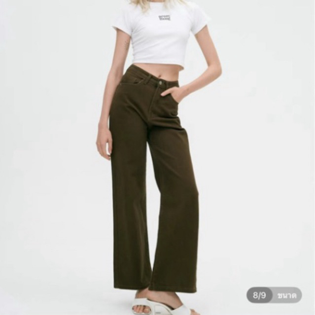 [ PROMTHONG ]  PTJ3303 กางเกงยีนส์ทรงสวย