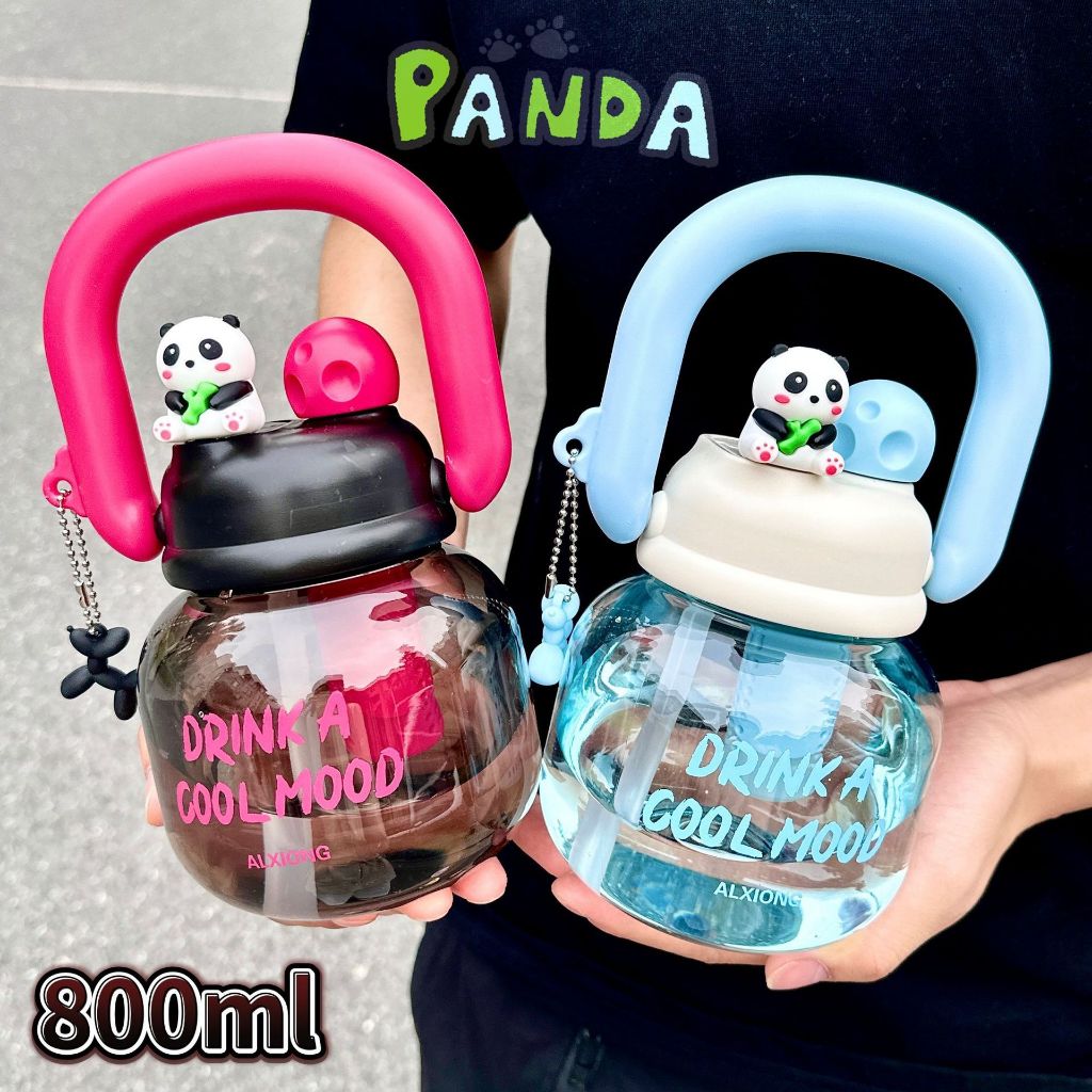 [BZ07] กระบอกน้ำ มีหูหิ้ว กระติกน้ำเด็ก ขนาด 800ml พร้อมฝาครอบกันรั่ว น้ำหนักเบาและพกพาสะดวก
