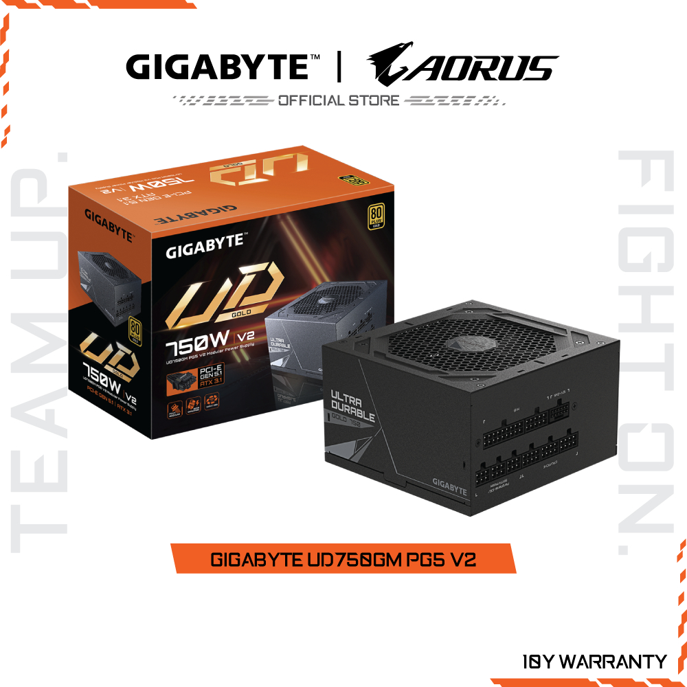 GIGABYTE UD750GM PG5 V2 80+ GOLD POWER SUPPLY MODULAR (GP-UD750GM PG5 V2)