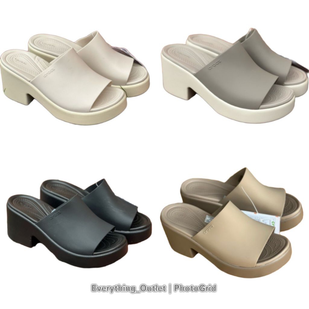 รองเท้าส้นตึก Crocs Brooklyn Slide Heel Women
