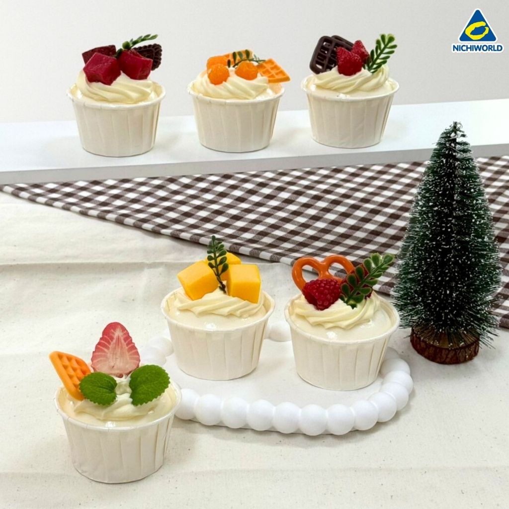 Squishy Food Model Cupcake สควิช คัพเค้ก ของเล่นนิ่มเด้ง คลายเครียด ติดตู้เย็นได้ รหัส PN491