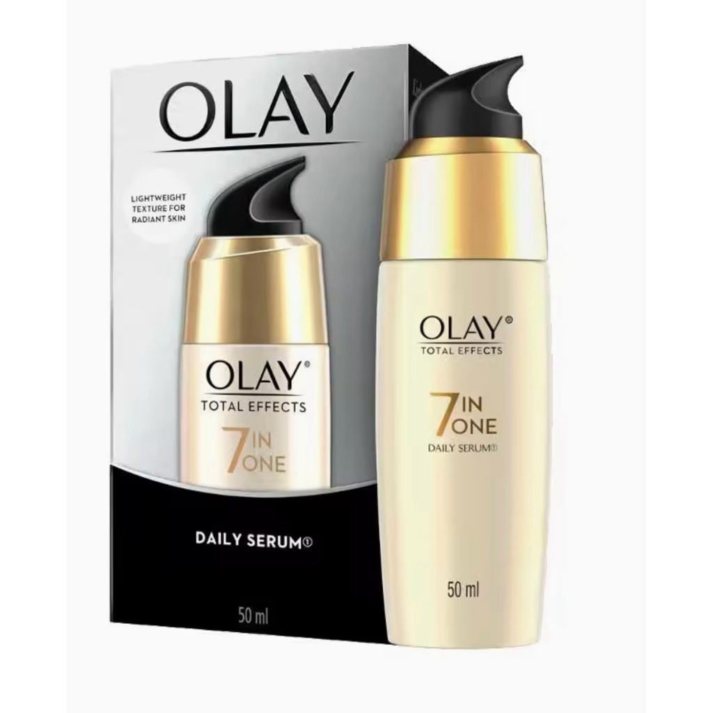 Olay โอเลย์ โททัล เอฟเฟ็คส์7อิน1 เซรั่ม สูตรป้องกันริ้วรอย 50มล(บำรุงผิวหน้า/ผิวอ่อนเยาว์)