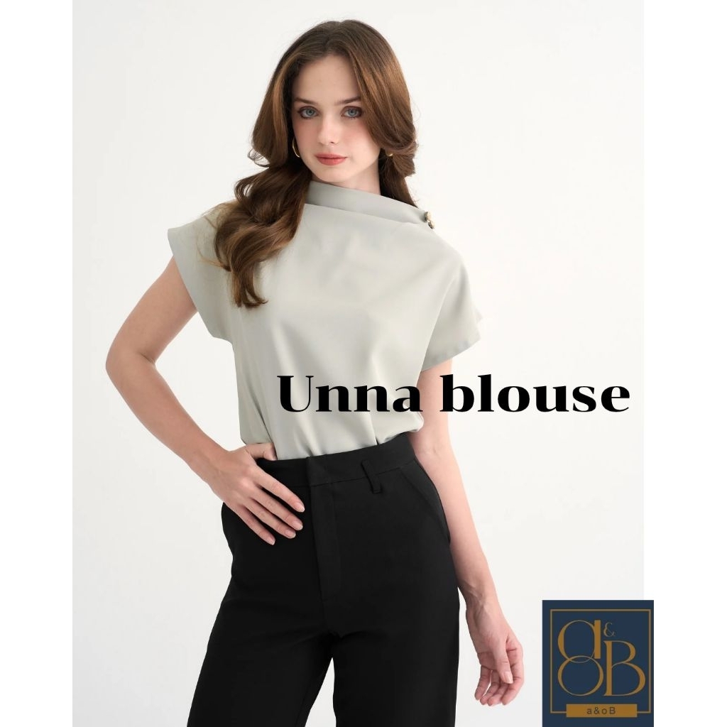 a&oB UNNA BLOUSE (ตอนนี้กระดุมดอกกุหลาบสีretro gold)