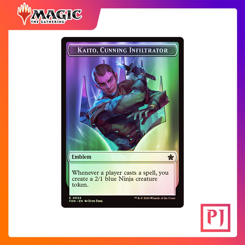 [MTG] Kaito, Cunning Infiltrator Emblem // Ninja Token [FDN] [TOKEN] [COMMON] [FOIL] [ENG] (Magic th