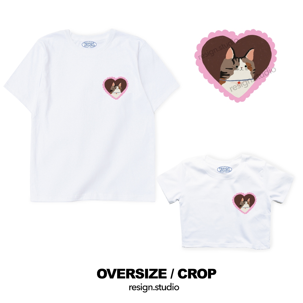 resign.studio - Oversize/Crop ลาย FooFoo cat