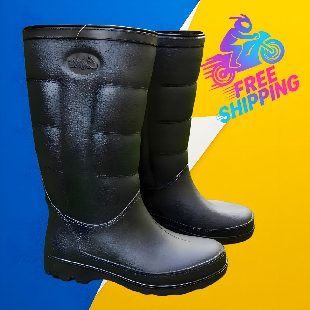 รองเท้าบูท กันน้ำ กันลื่น แถมแผ่นรอง CANUE  พร้อมส่ง - รูปที่ 7