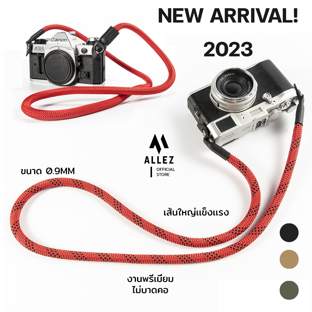 สายกล้อง ใหม่ล่าสุด สายคล้องคอกล้องเชือกถัก เเบบเเน่น ไม่ยืดมาก คล้องคอCamera Strap Micro Strap เชือกปีนเขา