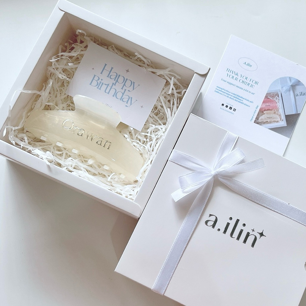 ✧ 𝐚.𝐢𝐥𝐢𝐧 ✧ รุ่น basic ชุด 1🤍 กิ๊บติดชื่อ กิ๊บหนีบผม ของขวัญวันเกิด วาเลนไทน์ ปัจฉิม รับปริญญา