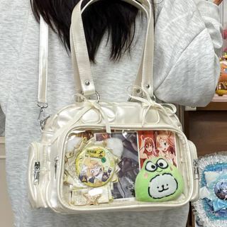 Tarabags กระเป๋าสะพายเดี่ยว น่ารัก และสไตล์วิทยาลัย ita bag มีกระเป๋าใสขนาดใหญ่ บุคลิกภาพ ใส่ตุ๊กตา