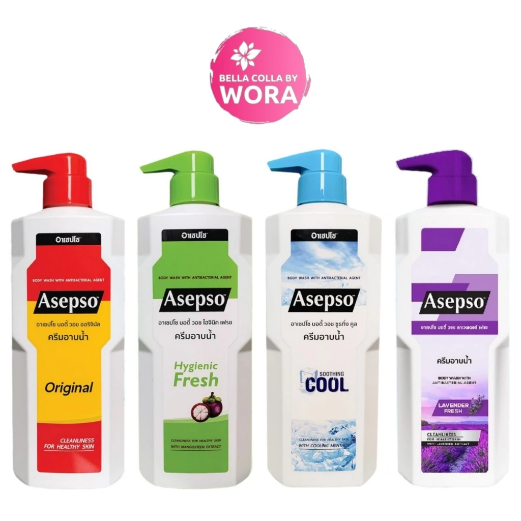 [ขวดปั้ม 450 ml.] [1 ขวด] อาเซปโซ บอดี้ วอช Asepso Body Wash
