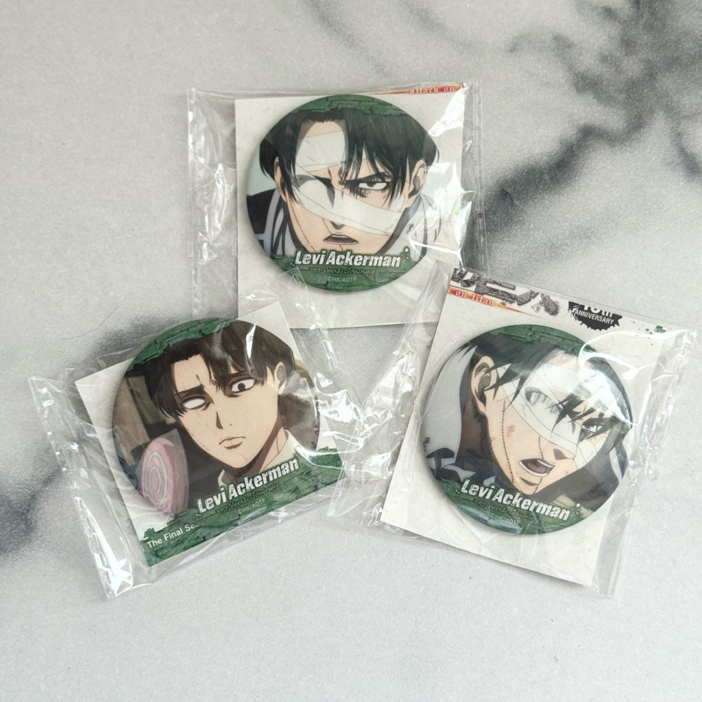 (พร้อมส่ง) เข็มกลัด Levi Attack on Titan 10 Years anniversary จาก Anisuki