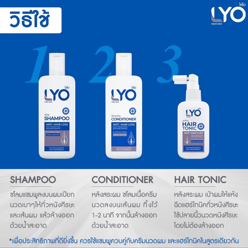 [แพ็ค 3 ขวด ราคาพิเศษ] LYO HAIR TONIC ไลโอ แฮร์โทนิค (100 ml.) x 3 ขวด - รูปที่ 4