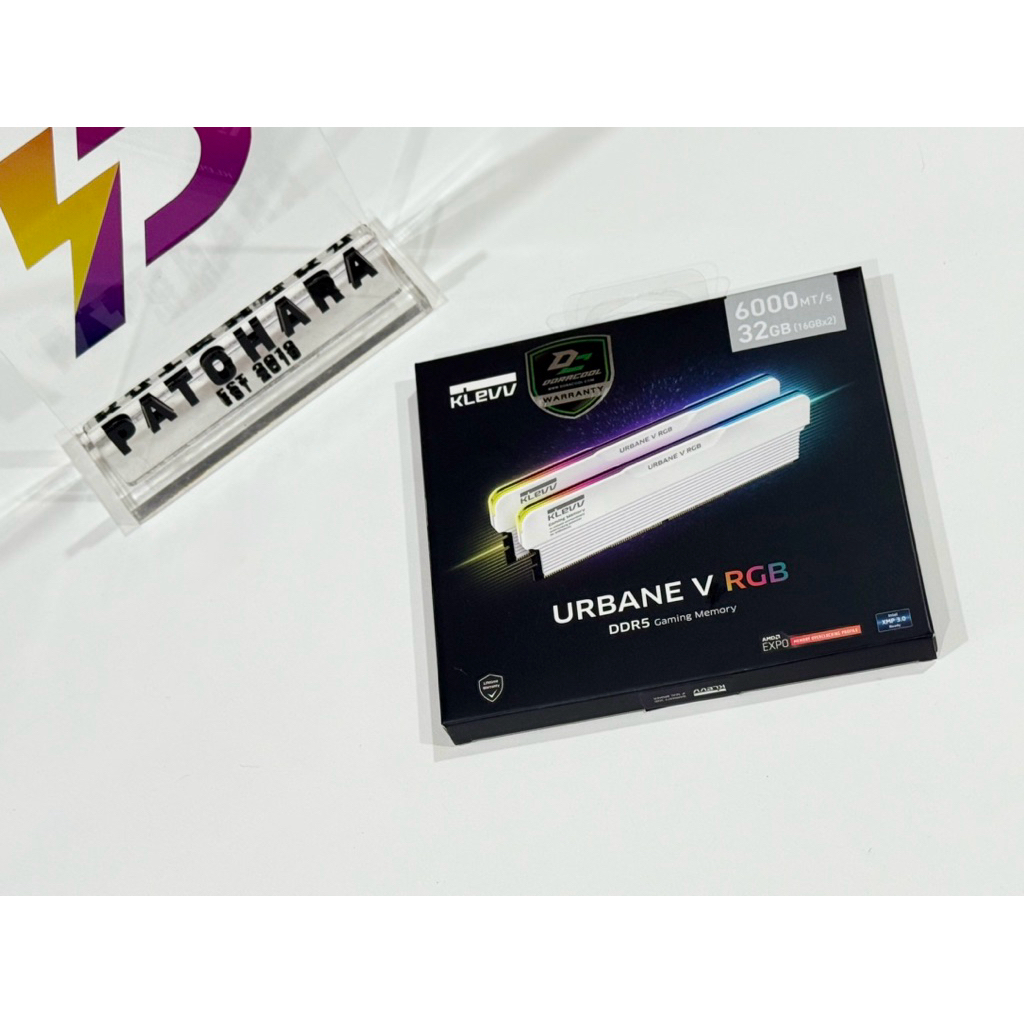 KLEVV URBANE V RGB AMD EXPO INTEL XMP CL28 - WHITE 32GB (16GBx2) DDR5 6000MHz
