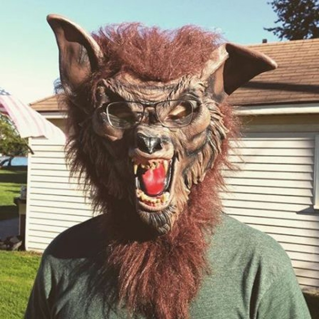 Werewolf head mask, wolf mask, gloves, werewolf head mask