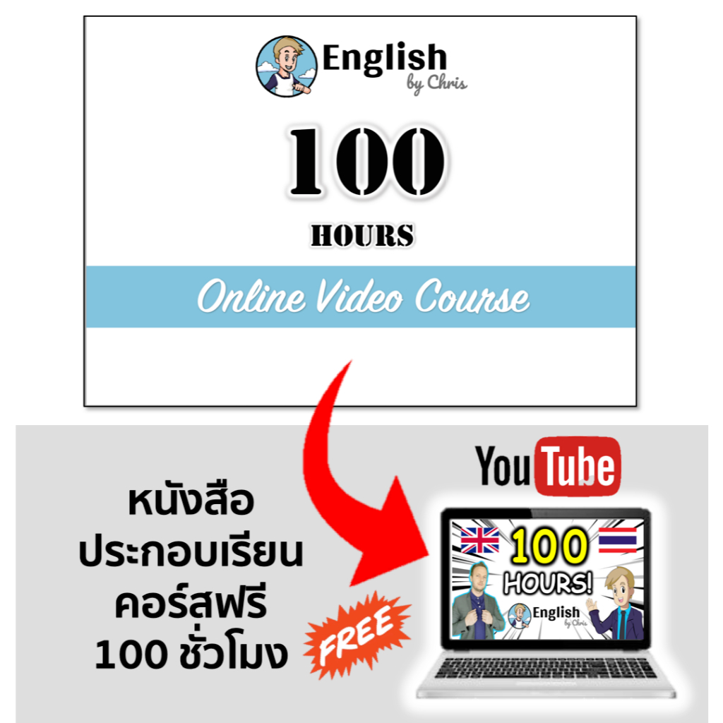 หนังสือประกอบคอร์สออนไลน์เรียนภาษาอังกฤษ 100 ชั่วโมง