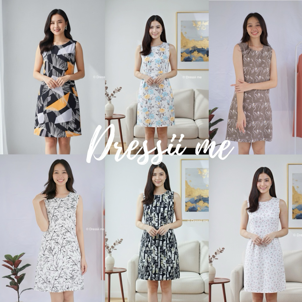 New Basic dress : เดรสคอกลมแขนกุด ทรง A ซับในทั้งชุด มีให้เลือกหลายสี หลายไซด์