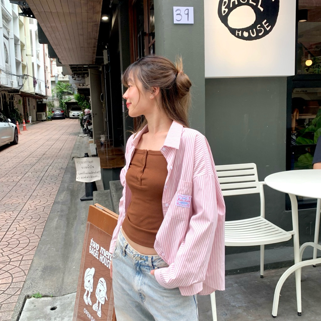 Cutie.Colors Kimmy Shirt เสื้อเชิ้ตลายทาง