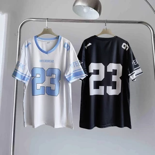 เสื้อทรงสเก็ตผู้หญิง oversize เสื้อผ้าสาวอวบคนอ้วนไซส์ใหญ่ เสื้อโอเวอร์ไซส์บาสเท่ๆ วินเทจ กีฬาลําลองทรงหลวมสไตล์เกาหลี