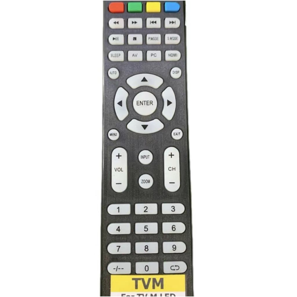 รีโมททีวีใช้สำหรับ TVM ตามภาพใส่ถ่านใช้งานได้เลย