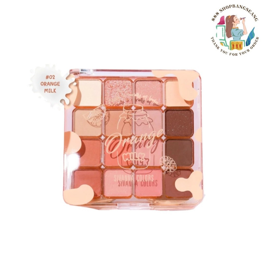 อายแชโดว์ ซีเวนน่า คัลเลอร์ส มิลค์ อาย พาเลท Sivanna Colors Milk Eye Palette HF743