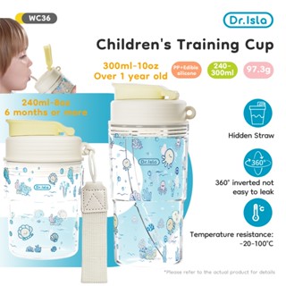 Dr.Isla ขวดน้ําเด็ก ป้องกันการสําลัก ถ้วยหัดดื่ม ขวดน้ํา  ขว…