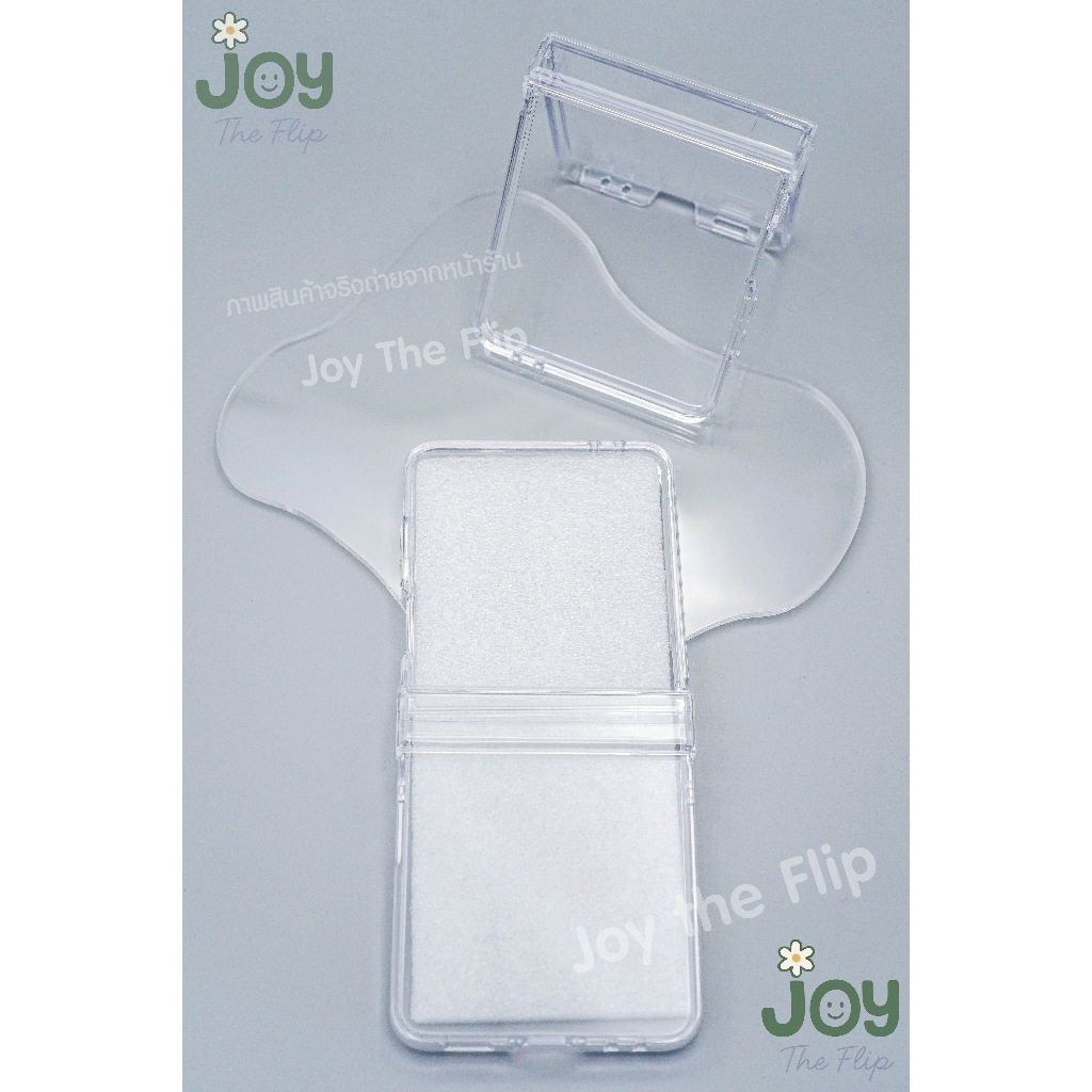 พร้อมส่งจากไทย ! เคสฟลิปใสแข็งพร้อมที่ครอบกันรอยโลโก้ (2202) for Samsung Galaxy ZFlip7 Flip6 Flip5 Flip4 Flip3 - รูปที่ 7