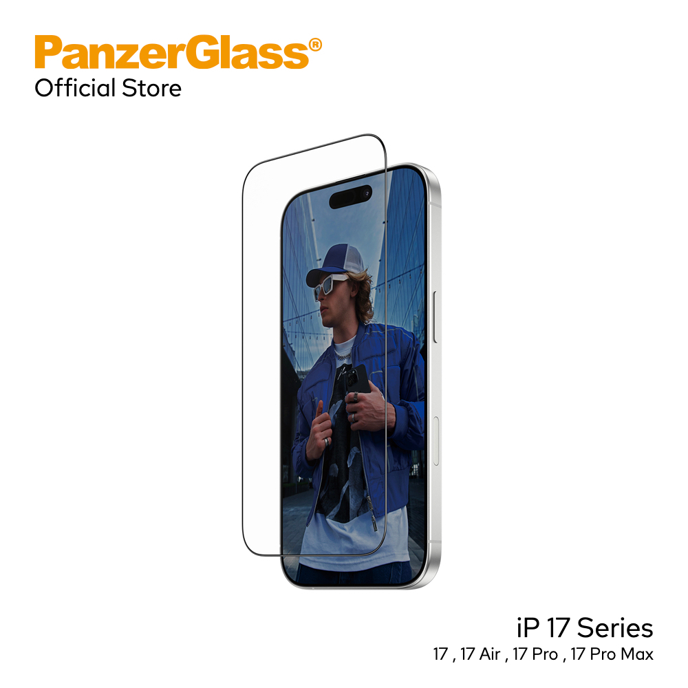 PanzerGlass ฟิล์มกระจกกันรอย Ultra Wide Fit w.Fastfit for iP 17 Series พร้อมอุปกรณ์ติดตั้งฟิล์ม