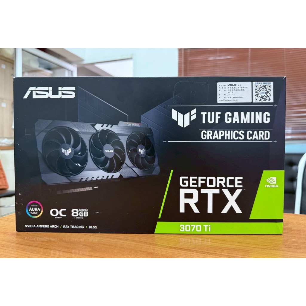 ASUS TUF GAMING  RTX 3070 TI 8GB OC GDDR6X ครบกล่องสภาพสวย Full load เย็น ไม่มีสนิมและเกลือ