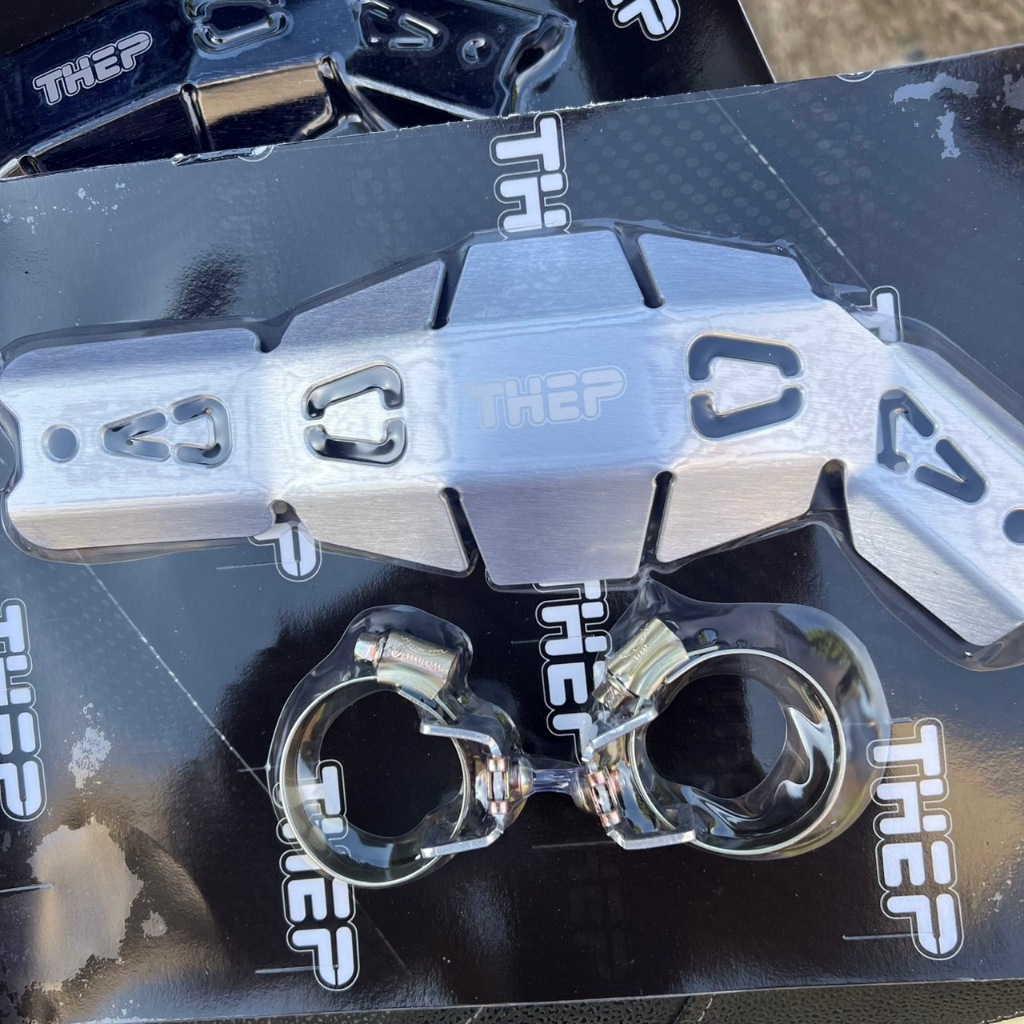 การ์ดท่อ CRF300L / CRF250 อลูมิเนียมน้ำหนักเบา  honda รถวิบาก ป้องกัน กันร้อน E21