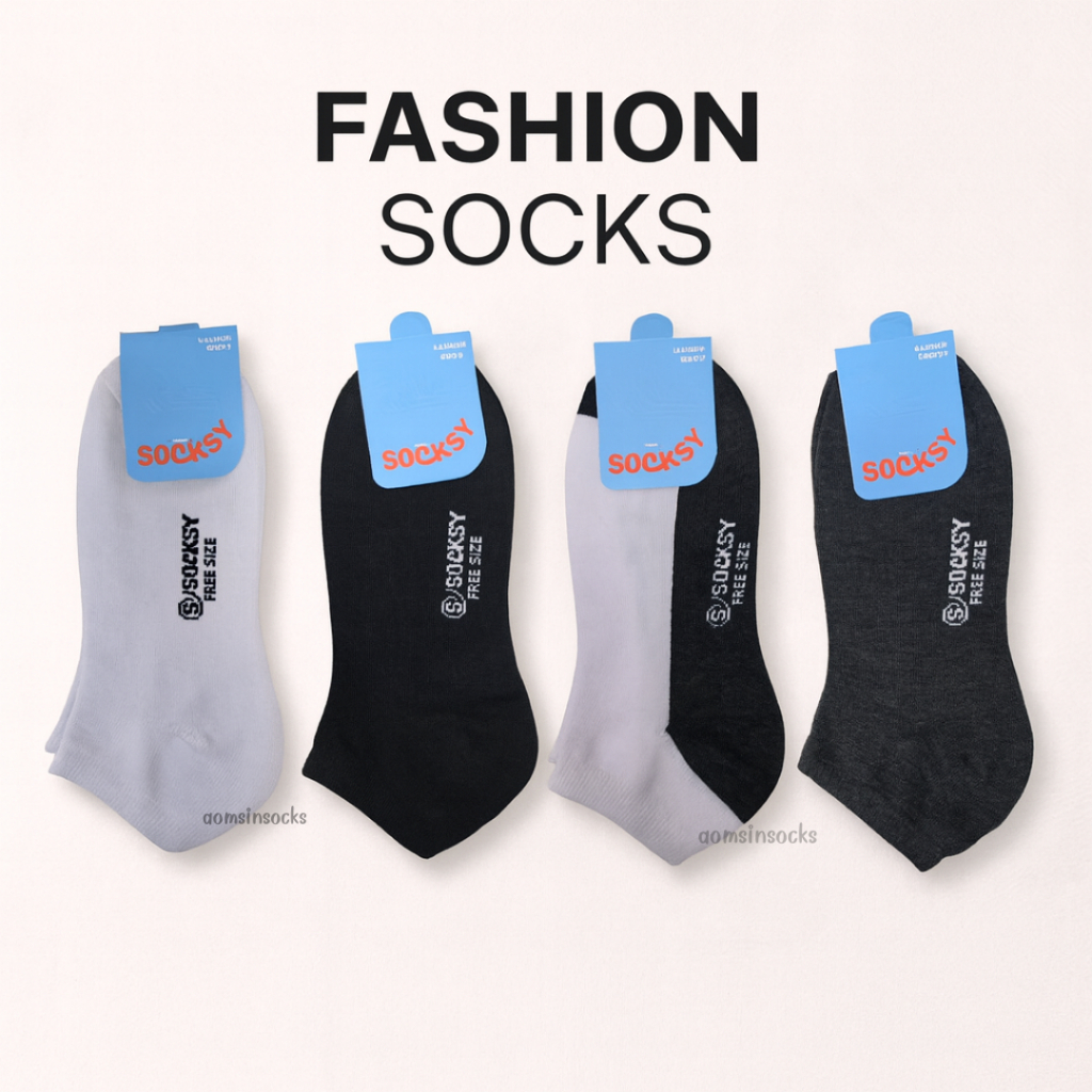 ถุงเท้าข้อสั้น​ตาตุ่ม, เว้าใต้ตาตุ่ม​ งานคุณภาพดี​ Socksy เกรดพรีเมี่ยม