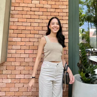 🍒Ninamee เสื้อกล้ามครอปคอเหลี่ยม อก28-40 นิ้ว โทนสีสวย กล้ามคอเหลี่ยม กล้ามแถบใหญ่ ผ้าไหมพรมคุณภาพดี#NN42