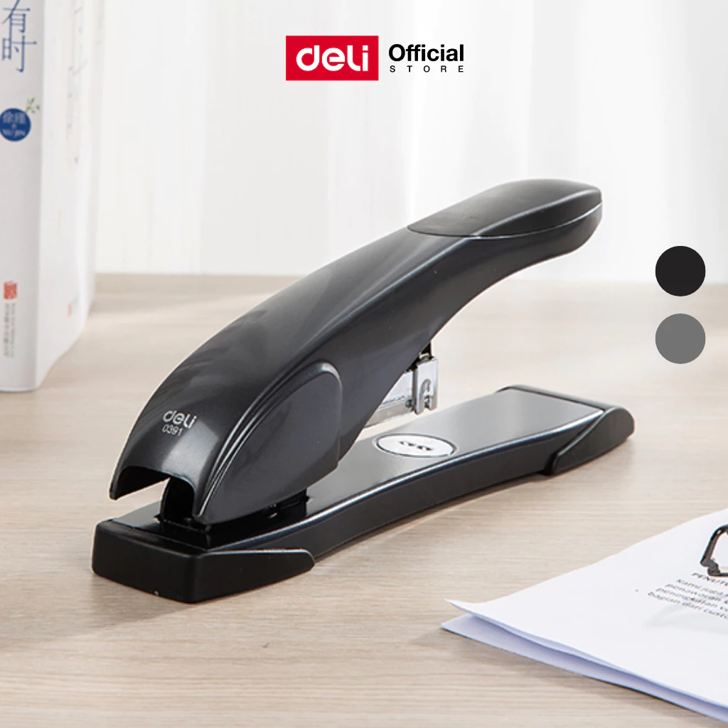 Deli เครื่องเย็บกระดาษ 60 แผ่น ที่เย็บกระดาษ เครื่องเย็บ แม็ค แม็ก Heavy Stapler (คละสี 1 ชิ้น)