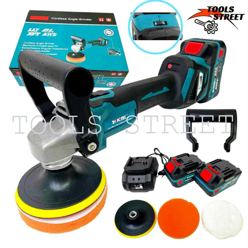 THAKITEC เครื่องขัดสี+เครื่องเจียร์ไร้สาย 2IN1 มอเตอร์บัลเลส แบต ALL NEW 499Vf 2 ก้อน ปรับความเร็วได้ 6 ระดับรุ่นอัพเกรด