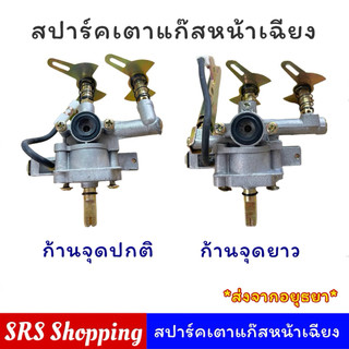 สปาร์คเตาแก๊ส สปาร์คท่อคู่ เตาเลสหน้าเฉียง แบบท่อบน
