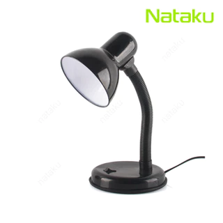 Nataku โคมไฟตั้งโต๊ะ โคมไฟโต๊ะทำงาน โคมไฟอ่านหนังสือ Table lamp สีดำ ปรับระดับได้รอบทิศทาง ขั้วE27