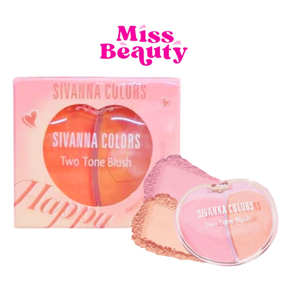 HF573 Sivanna Colors Two Tone Blush ซีเวนน่า คัลเลอร์ส สวีท พีช ทู-โทน บลัช 8 กรัม