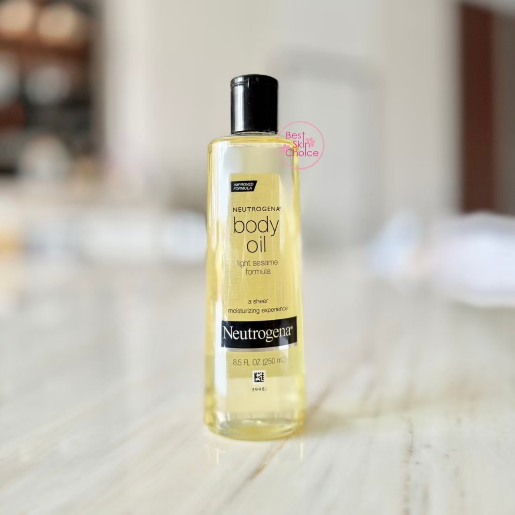 ออยทาผิวสำหรับผู้ที่มีผิวแห้งกร้าน Neutrogena light sesame body oil 250ml