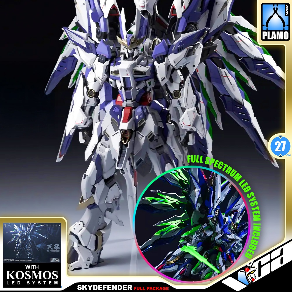 VCA ⭐️ Einta Industries SKY DEFENDER KOSMOS LED FULL METAL BUILD STRUCTURE TOY ประกอบหุ่นยนต์ โมเดล 