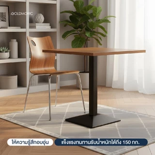 Goldmoric เก้าอี้ศูนย์อาหาร รุ่น C-WOOD เก้าอี้ไม้ ขาสแตนเลส เก้าอี้โมเดิร์น เก้าอี้ไม้ ห้องอาหาร Woody Chair