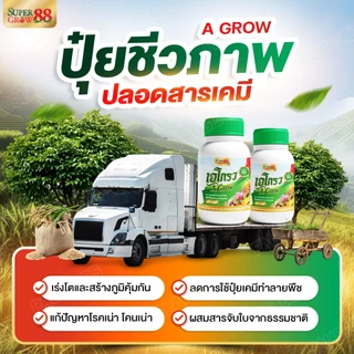 A Grow เอโกรว อาหารเสริมสกัดจากธรรมชาติ ปุ๋ยชีวภาพ ไคโตซาน ปุ๋ยเออนันต์ ขนาด 250 ซีซี