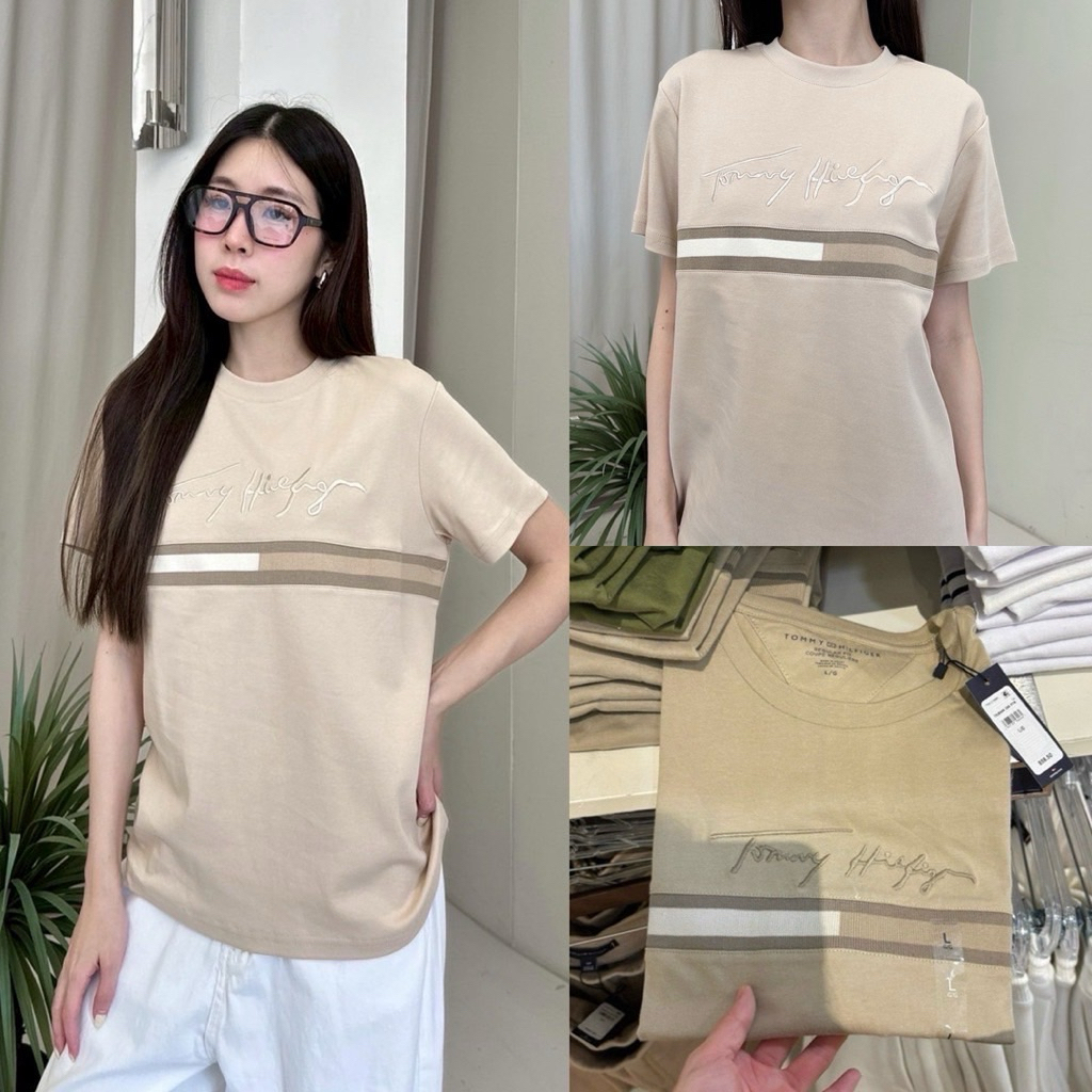 Tom jeans T-shirt • เสื้อยืดแขนสั้น รุ่นนี้น่ารักมาก งานปักโลโก้ ผ้ายืดหยุ่นตามตัว ทรงสวย รุ่นนี้แมทช์กับอะไรก็น่ารัก
