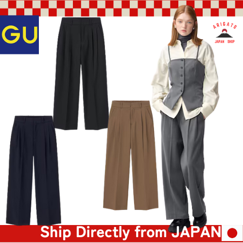GU Tucked Wide Pants [ส่งตรงจากประเทศญี่ปุ่น ของแท้ 100%]