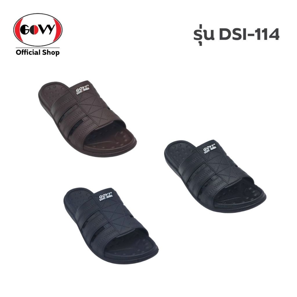 Govy โกวี่ รองเท้าแตะ แบบสวม สำหรับผู้ชาย รุ่น DSI-114 Size 39-44
