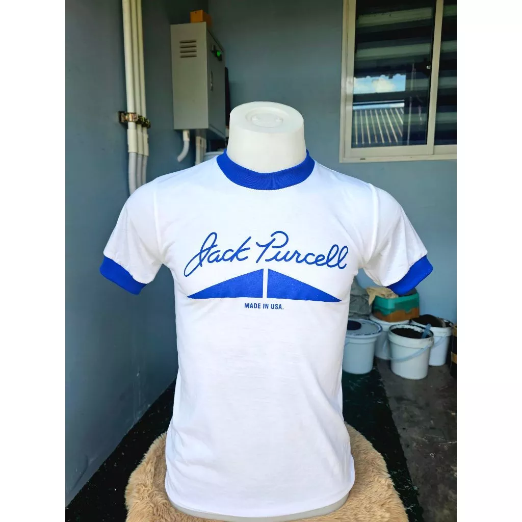 เสื้อยืดวินเทจคอกลมผ้าบางสุดฮิต/jack