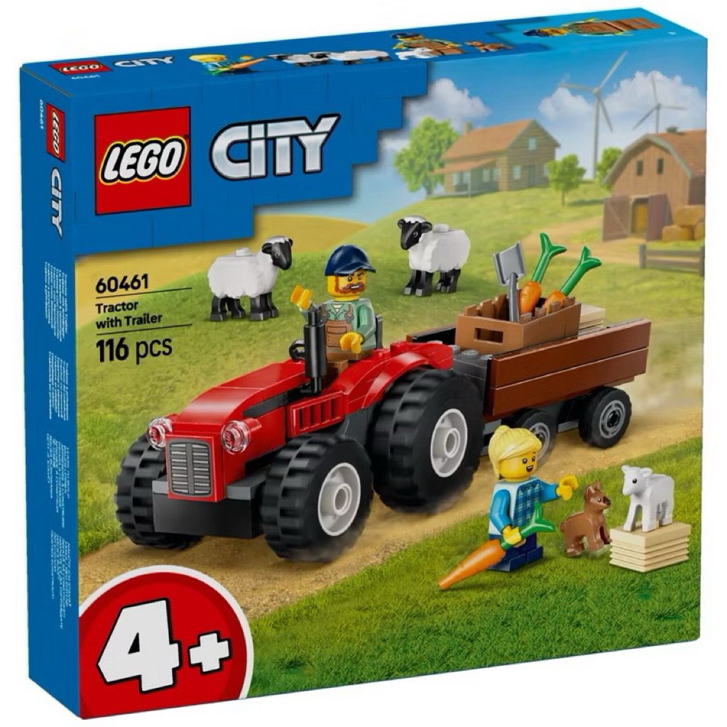 Lego City 60461 Red Farm Tractor with Trailer & Sheep
