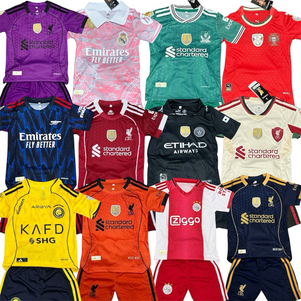 ชุดกีฬาชุดบอลเด็กเป็นชุดเสื้อกับกางเกงเด็กหญิงชายใส่ได้