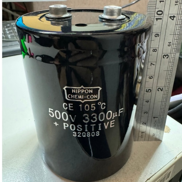 คาปาซิเตอร์ CAPACITOR 3300uF 500v DC อย่างดี พร้อมส่ง ขนาด 8x10cm.