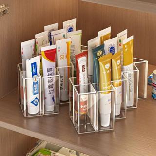 อะคริลิค วางยาสีฟัน ยาหลอด กล่องใส่ลิปสติกสีใส มี 10 ช่องกับ…