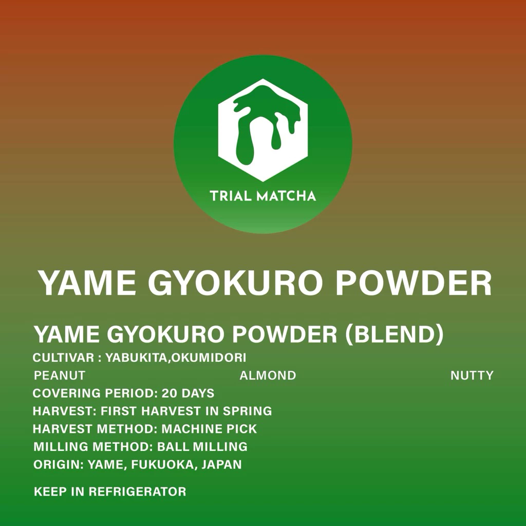 TRIAL MATCHA | ผงเกียวกุโระยาเมะ Yame Gyokuro powder (ตัวใหม่)